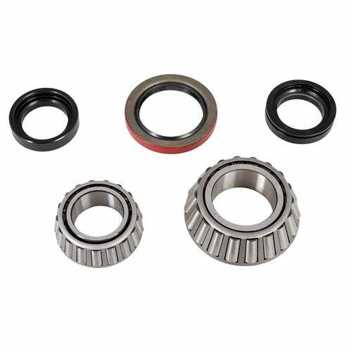 Strange Bearings, Pinion, Daytona Support, Front/Rear Bearings, Solid Pinion Spacer, Seal, Ford, 9 in, 35-Spline, Kit