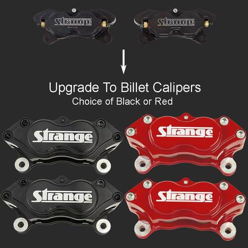 Strange ,Upgrade HD Brake Kit To Billet Calipers - Choice Of Black Or Red Calipers