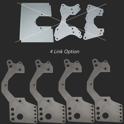 Strange ,Supply 4-Link Plates w/ Dragster One Piece Housing