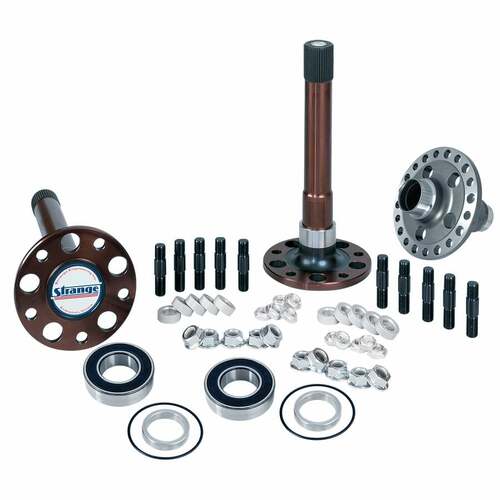 Strange ,40 spline gun-drilled axles, 3.350" brg, 5/8" stud kit, & spool