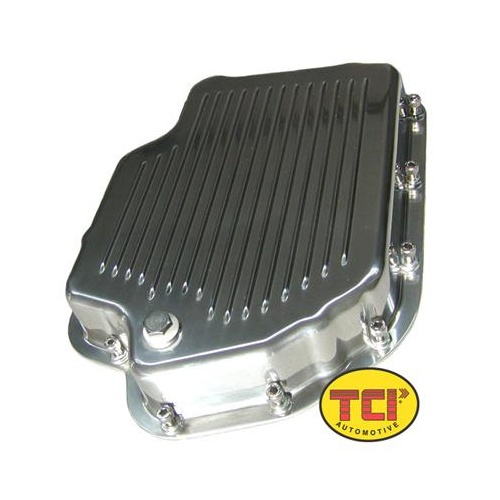 TCI Automatic Transmission Pan, Stock, Aluminum, Polished, GM, TH400, Each