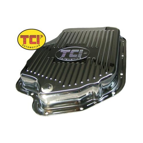 TCI Automatic Transmission Pan, Stock, Steel, Zinc Finish, GM TH400, Each
