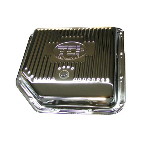 TCI Automatic Transmission Pan, Stock, Steel, Chrome, GM, TH350, Each
