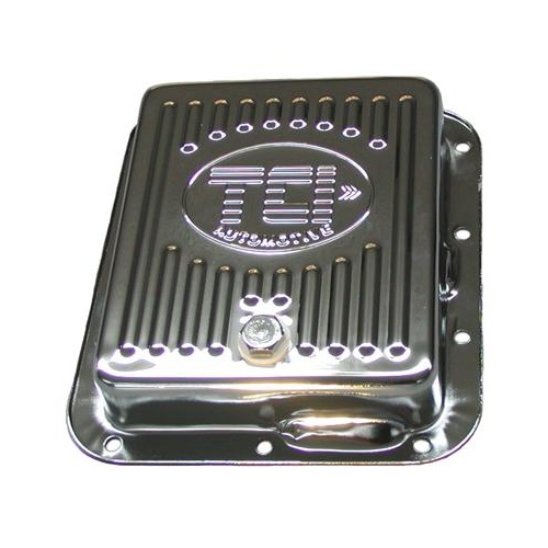 TCI Transmission Pan, Stock, Steel, Chrome, Case Fill, For Ford, C-4, Each