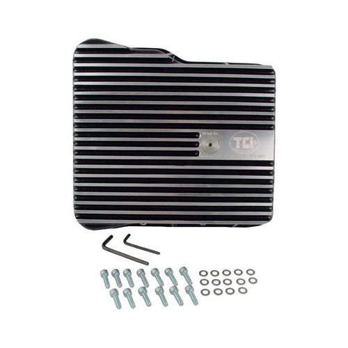 TCI Automatic Transmission Pan, Deep, Aluminum, Black Wrinkled, GM, Allison 1000, 2000, 2400, Kit