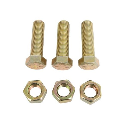 TCI Torque Converter Fasteners, 7/16 in.-20, Grade 8, Hex Head, Includes Nuts, 1.50 in. Length, Set of 3