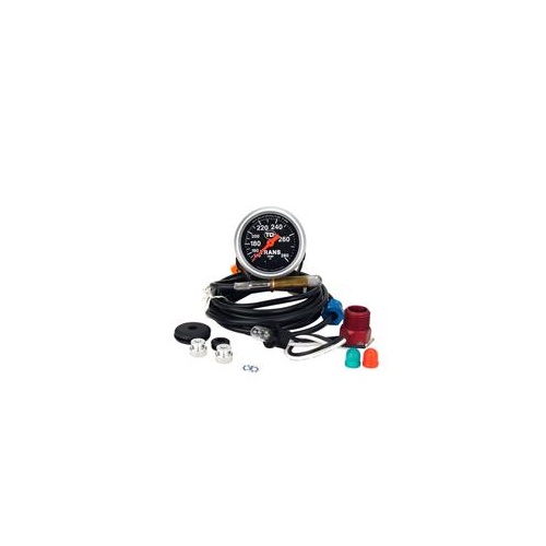 TCI Gauge, Transmission Temperature, 140-280 degrees F, 2 1/16 in. Diameter, Black Face, Mechanical, Analog, Each