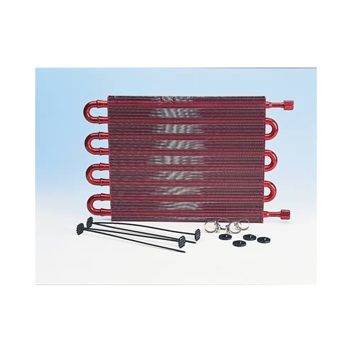 TCI Fluid Cooler, Automatic Transmission, Tube and Fin, Aluminum, Black, 10 in. x 15 1/2 in. x 3/4 in, Each