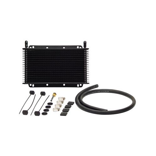 TCI Transmission Cooler, Max-Cool, Plate style, Aluminum, Black, 11 in. x 6 in. x 3/4 in, Each
