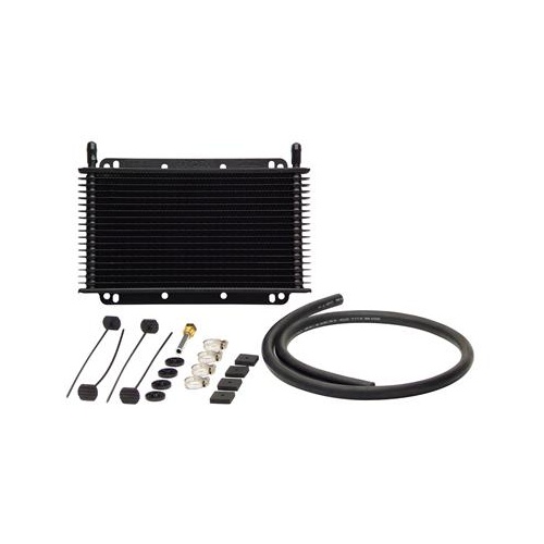 TCI Transmission Cooler, Max-Cool, Plate style, Aluminum, Black, 11 in. x 6 in. x 3/4 in., Each