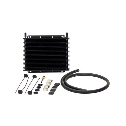 TCI Transmission Cooler, Max-Cool, Plate style, Aluminum, Black, 11 in. x 7.75 in. x 3/4 in, Each