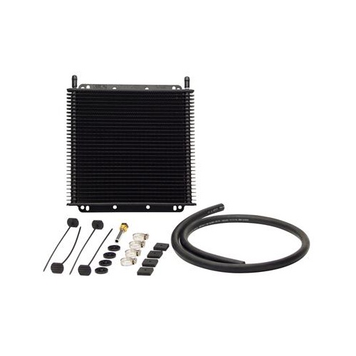 TCI Transmission Cooler, Max-Cool, Plate style, Aluminum, Black, 11 in. x 9.875 in. x 3/4 in., Each