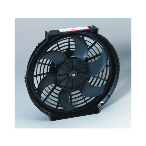 TCI Electric Fan, Single, 10 in. Diameter, Reversible, 650 cfm, Black, Plastic, Each