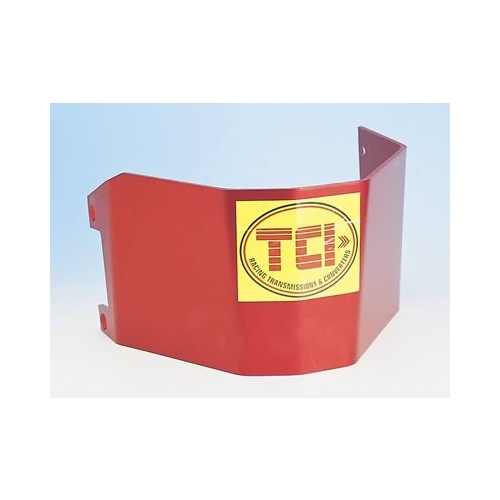 TCI Automatic Transmission Shield, Case, Aluminum, Red Powdercoated, Mopar, Torqueflite 727, Kit