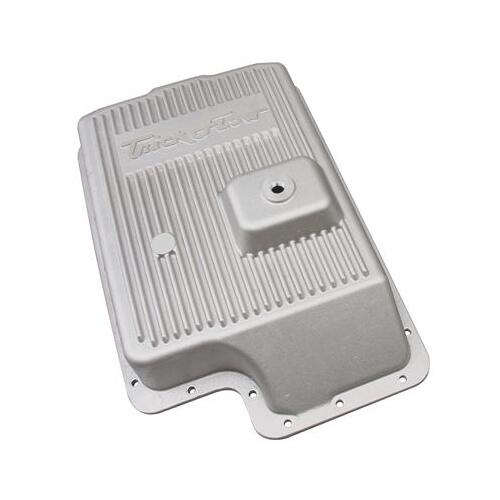 Trick Flow Transmission Pan, Deep, Drain Plug, Aluminum, Natural, Finned, With Logo, For Ford E40D/4R100/5R110, 5R110W, Each