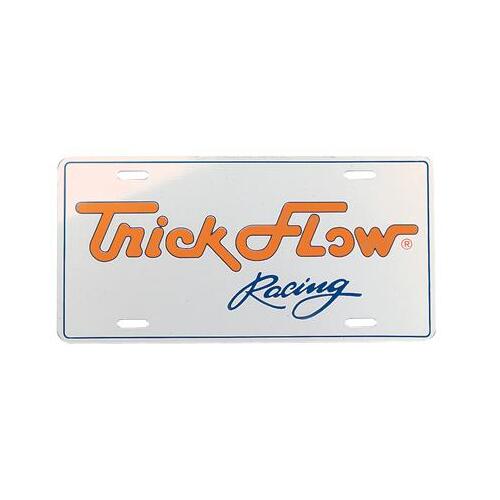 Trick Flow License Plate, , Racing, White, 12 in. Length x 6 in. Width, Each