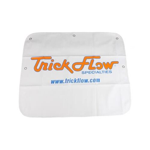 Trick Flow Tire Cover, White, Vinyl, Suction Cup, for Tires up to 43.5 in. Wide and 35.5 in. Long, Logo, Each