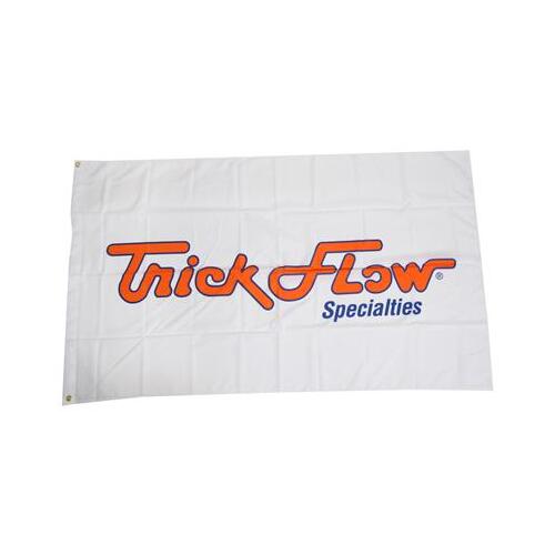 Trick Flow Flag, Nylon, White, ® Logo, 36 in. Width, 60 in. Length, Each