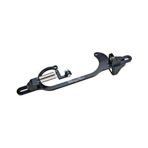 Trick Flow Throttle Cable Bracket, Aluminum, Black Anodized, Holley, 4150/4160, Each