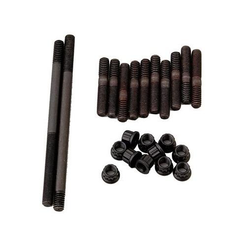 Trick Flow Valve Cover Studs, Black Oxide, Zinc Plated, For Ford, Small Block, Tall, Set of 12