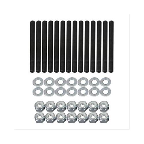 Trick Flow Valve Cover Studs, Hex Head, Black Oxide/Zinc Plated, Cast Aluminum, Tall Valve Covers, For Ford, 429/460, Set 14