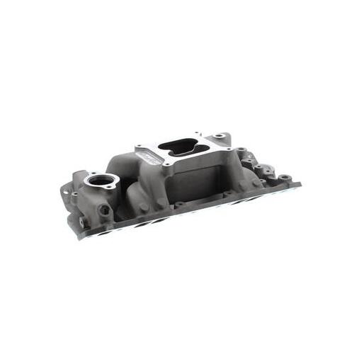 Trick Flow Intake Manifold, StreetBurner®, Aluminum, Dual-Plane, Open Air Design, Square Bore Flange, Small For Chevrolet, Each