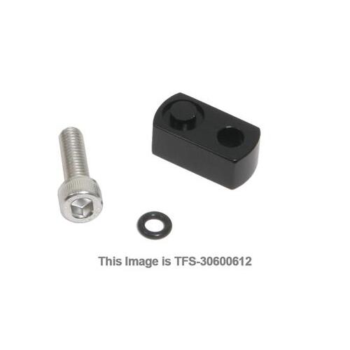 Trick Flow Engine Steam Line Fitting, Cap Type, Aluminum, Black, For Chevrolet, Small Block LS, Each