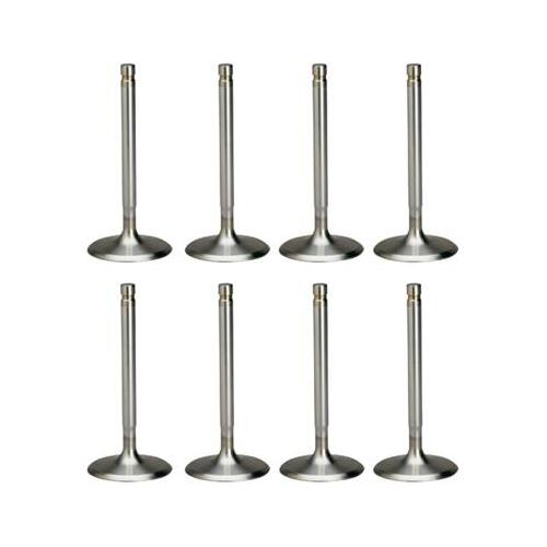 Trick Flow Valves, Intake, Stainless Steel, 2.165 in. Dia, .314 in. Stem, 5.200 in. Length, GenX 255, GM LS, Set of 8