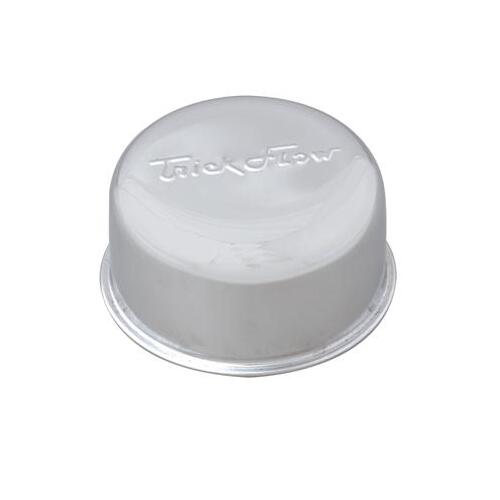 Trick Flow Valve Cover Breather, Push-In, Round, 3.032 in. Diameter, Steel, Chrome, Logo, Each