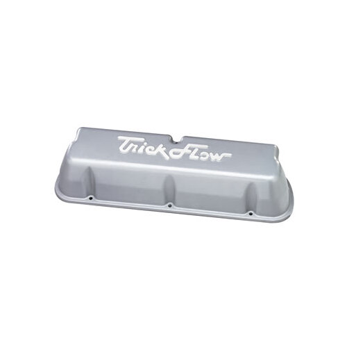 Trick Flow Valve Cover, Tall Height, 3 7/8 in. Overall Height, Cast Aluminum, Silver Powdercoated, Small For Ford, Each