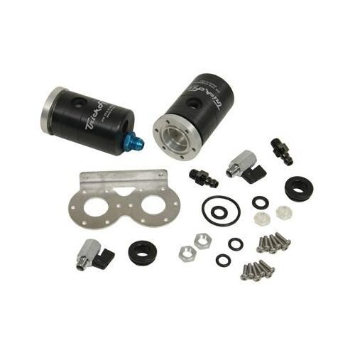 Trick Flow PCV Air, Oil Separator Tank, Aluminum, Black Anodized, Universal, Pair