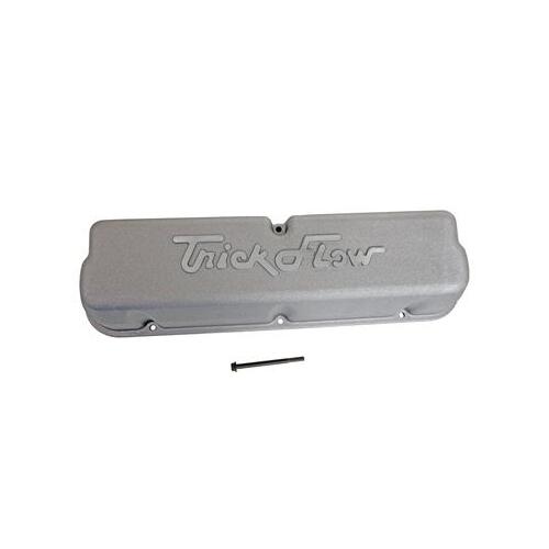 Trick Flow Valve Cover, Tall Height, 3 7/8" Overall Height, Cast Aluminum, Natural Finish, Small For Ford, Each