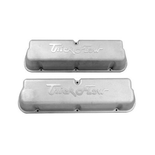 Trick Flow Valve Covers, Tall Height, 3 7/8 in. Overall Height, Cast Aluminum, Natural Finish, Small For Ford, Pair