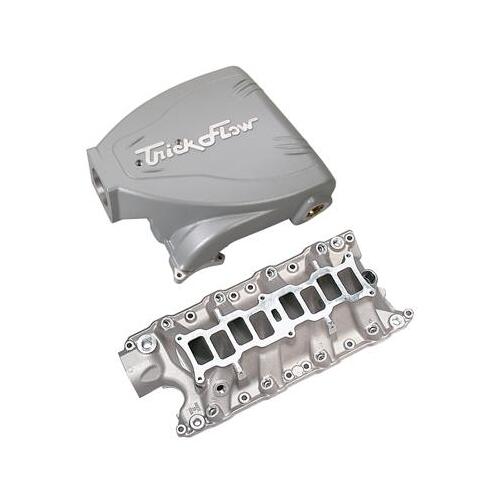 Trick Flow EFI Intake Manifold Kit, StreetBurner®, Upper/Lower Included, Silver Powdercoat, Aluminum, For Ford 5.0L, Each