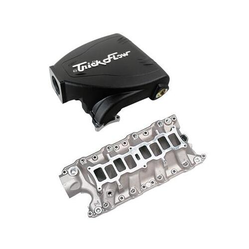 Trick Flow EFI Intake Manifold, StreetBurner®, Upper and Lower Included, Black Powdercoat, Aluminum, For Ford 5.0L, Each