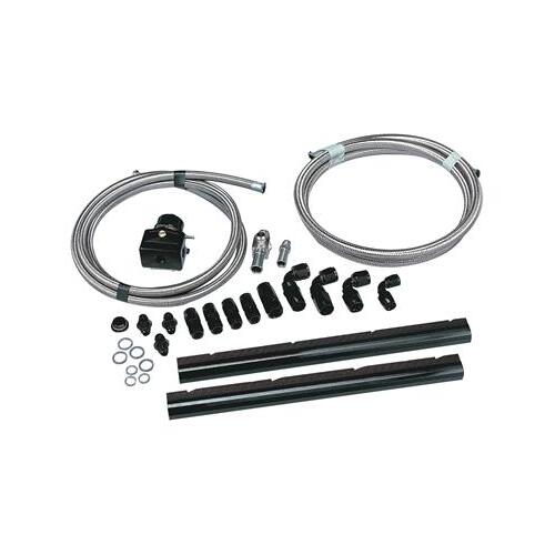 Trick Flow Fuel Rail, TFX™, EFI, with Regulator, Aluminum, Black Anodized, For Ford, 5.0L, Kit