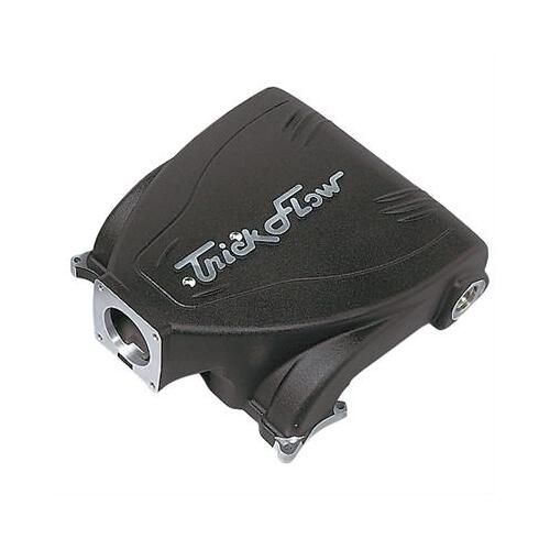 Trick Flow EFI Intake Manifold, Upper Plenum Only, Track Heat , Black Powdercoat, Aluminum, For Ford 5.0L, Each