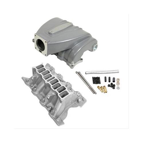 Trick Flow EFI Intake Manifold Kit, R-Series, Upper/Lower Incl, 75mm, 9.2 In. Deck Height, Silver, For Ford 351C, Each