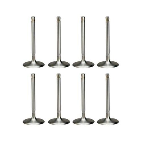 Trick Flow Valves, Intake, Stainless Steel, 2.080 in. Diameter, .341 in. Stem, 5.300 in. Length, For Ford Cleveland, Set of 8