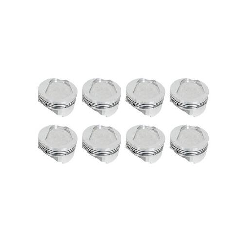 Trick Flow Pistons, Forged, Dished, 4.125 in. Bore, 1/16 in, 1/16 in, 3/16 in. Ring Grooves, For Ford, 351, Cleveland, Set of 8
