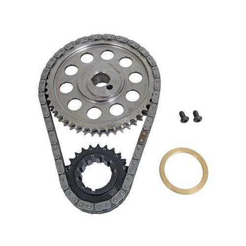 Trick Flow Billet Timing Chain and Gears, Double Roller, Billet Steel Sprockets, For Ford, 351C, 351M, 400, Set