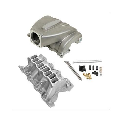 Trick Flow EFI Intake Manifold Kit, R-Series, Upper/Lower Incl, 90mm, 9.5 In. Deck Height, Natural, For Ford Clevor, Each