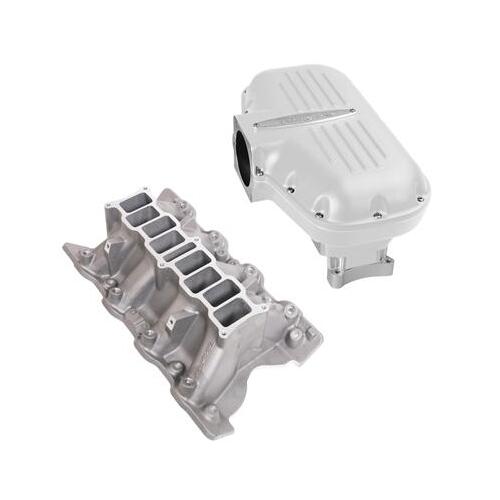 Trick Flow EFI Intake Manifold Kit, Box-R-Series, Upper/Lower Included, 9.5 In. Deck Height, Natural, For Ford Clevor, Each