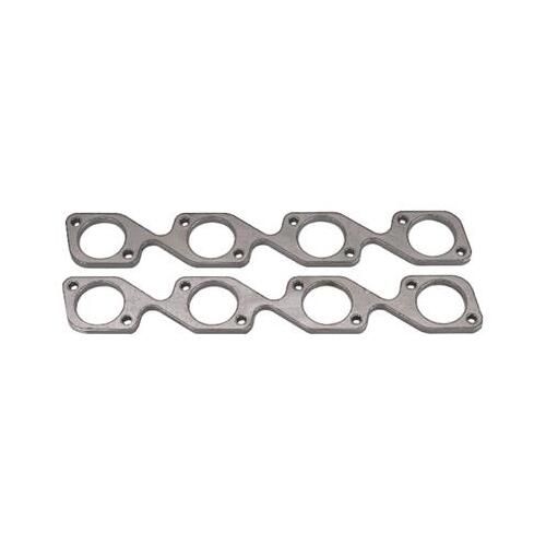 Trick Flow Header Flanges, Steel, 3/8 in. Thick, For Ford, Small Block Windsor, with High Port Heads, Pair