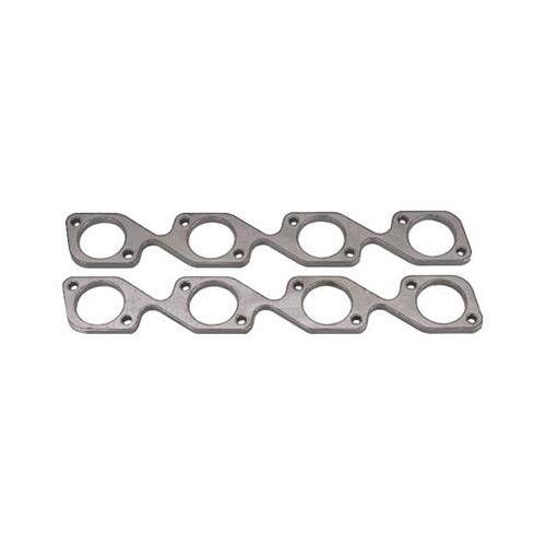 Trick Flow Header Flanges, Steel, 3/8 in. Thick, For Ford, Small Block Windsor, with High Port® Heads, Pair