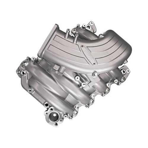 Trick Flow EFI Intake Manifold Kit, Track Heat®, Dual 57mm, Upper/Lower, Silver Powdercoat, Aluminum, For Ford 4.6L 2V, Each