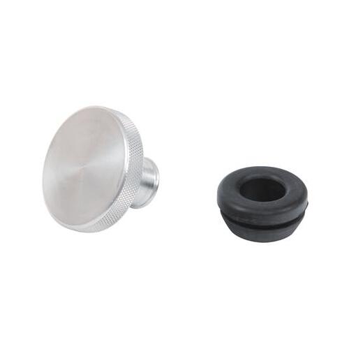 Trick Flow Valve Cover Oil Fill Cap, Replacement, Aluminum, Natural, Plain, Includes Grommet, Each