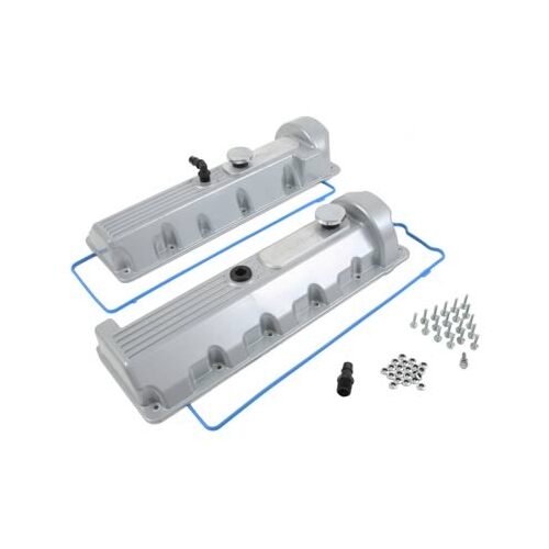 Trick Flow Valve Covers, Stock Height, Romeo Engines, 11-Bolt, Aluminum, Silver, For Ford 4.6L/5.4L 2V, Pair