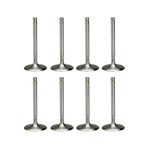 Trick Flow Valves, Exhaust, Stainless Steel, 1.45 in. Diameter, 7.0mm Stem, 120.14mm Length, For Ford 4.6L/5.4L, Set of 8