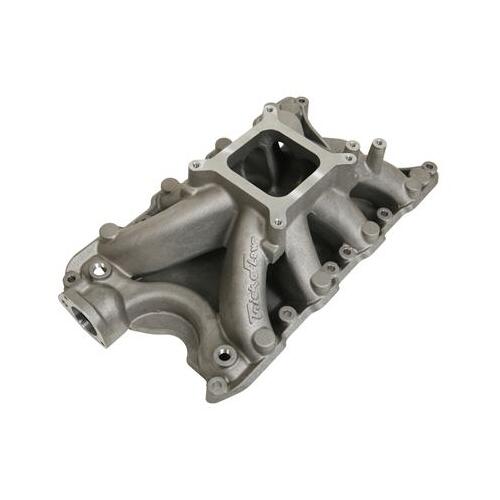 Trick Flow Intake Manifold, R-Series, Single Plane, Aluminum, Natural, 6.429 in. Height, 4-barrel Square Bore, For Ford, 351W